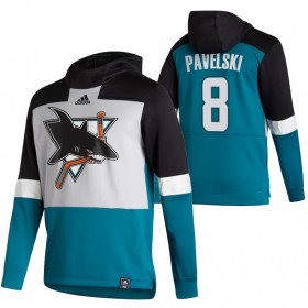San Jose Sharks Joe Pavelski 8 2020-2021 Reverse Retro Pullover Hooded Sweatshirt - Herre